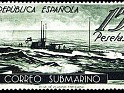 Spain - 1938 - Submarine - 15 Ptas - Green - Spain, Submarine - Edifil 780 - Submarine D-1 - 0